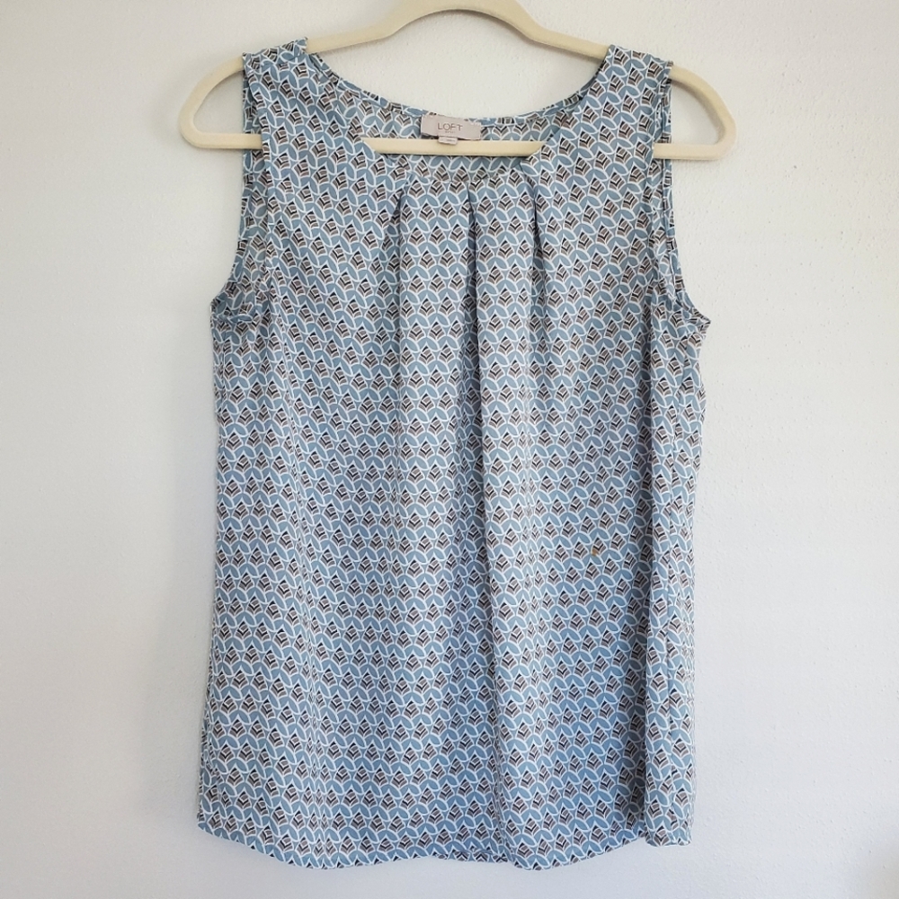 LOFT Blouse Size Small light blue sleeveless